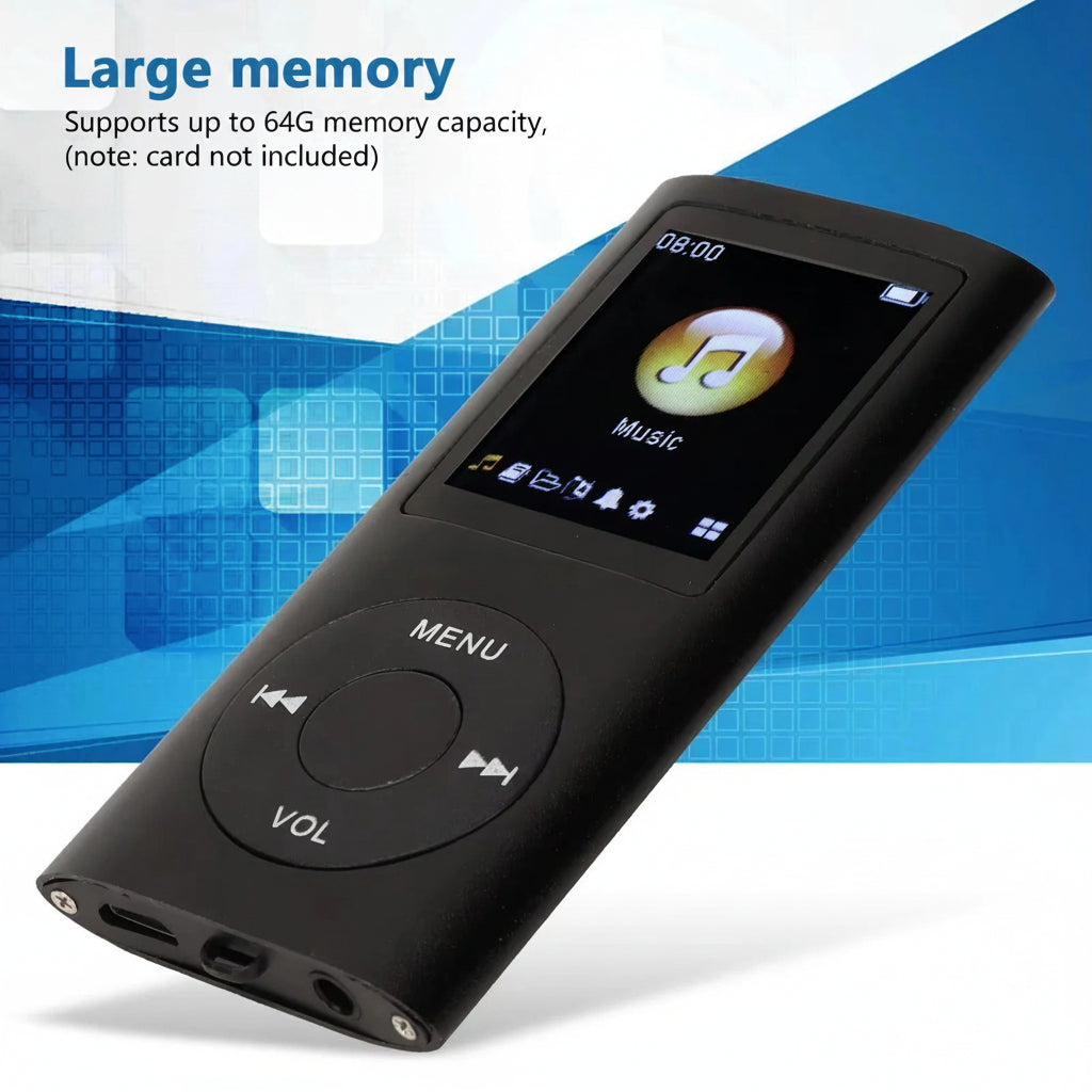 Compact MP3 Music Player featuring Lossless Sound and 1.8-Inch Display