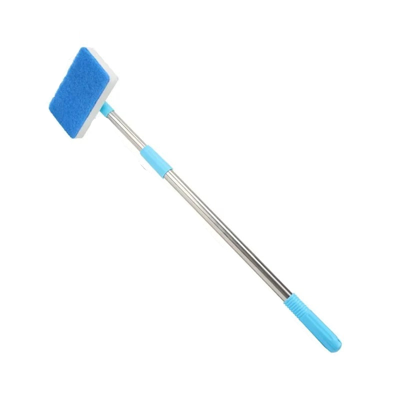 Extendable Aquarium Glass Scrubber with Rotating Head for Deep Clean
