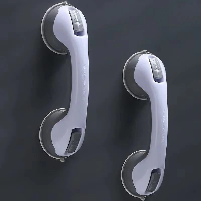 Safety Grip for Bathroom with Double Suction Cups and Secure Latches