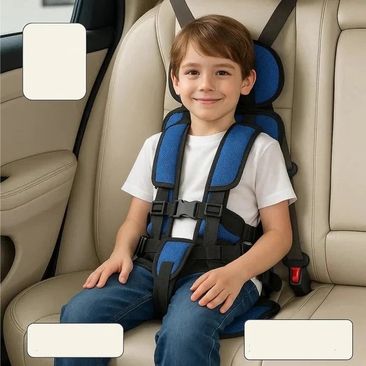 Compact Travel Booster Seat with 5-Point Safety Harness
