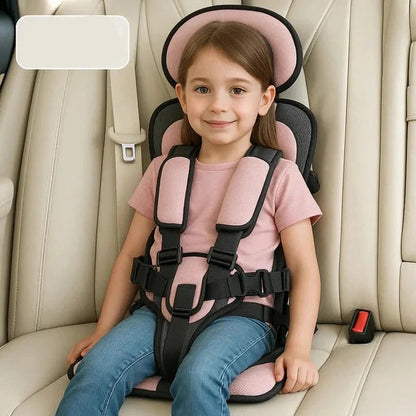 Compact Travel Booster Seat with 5-Point Safety Harness