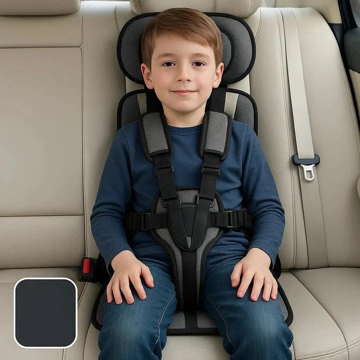 Compact Travel Booster Seat with 5-Point Safety Harness