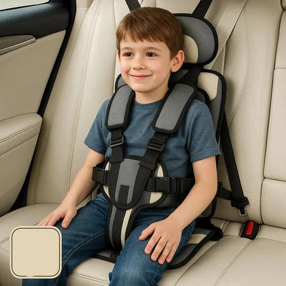 Compact Travel Booster Seat with 5-Point Safety Harness