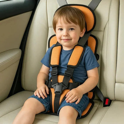 Compact Travel Booster Seat with 5-Point Safety Harness