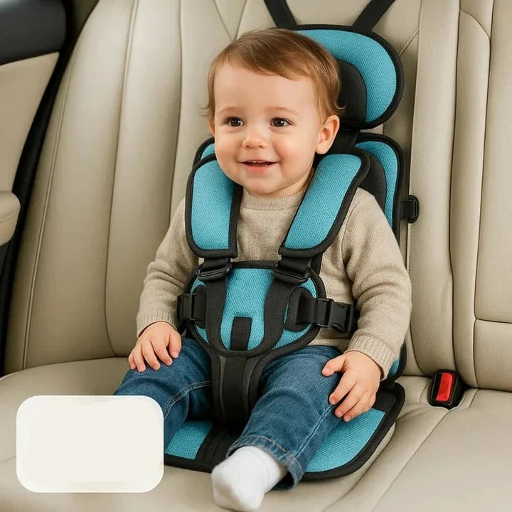 Compact Travel Booster Seat with 5-Point Safety Harness