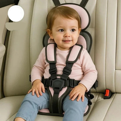 Compact Travel Booster Seat with 5-Point Safety Harness