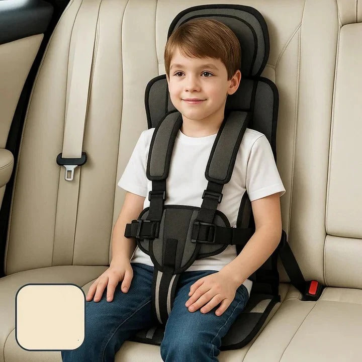 Compact Travel Booster Seat with 5-Point Safety Harness