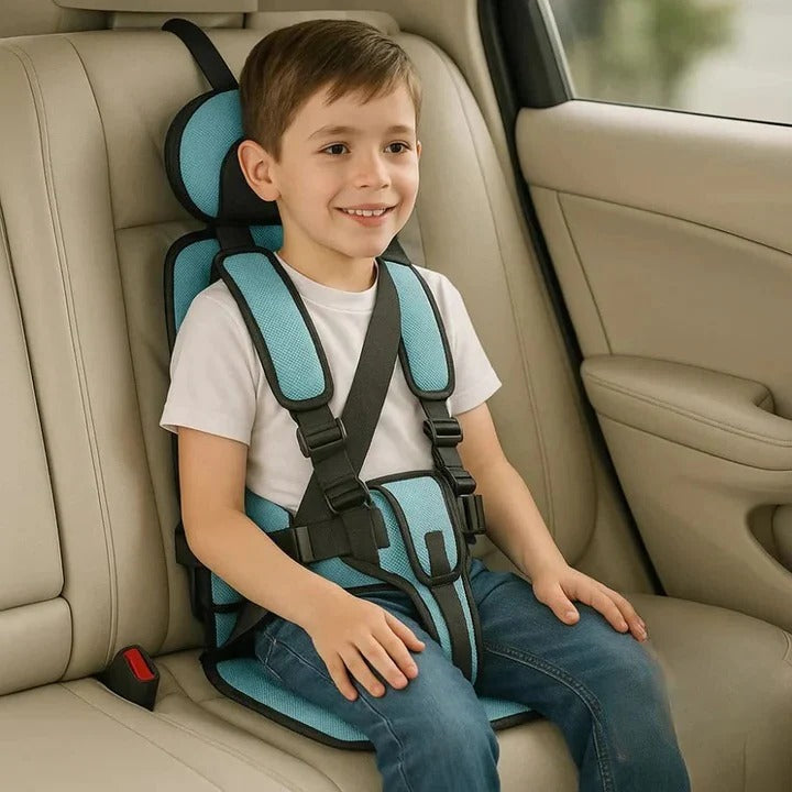 Compact Travel Booster Seat with 5-Point Safety Harness