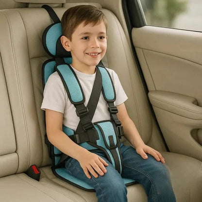 Compact Travel Booster Seat with 5-Point Safety Harness