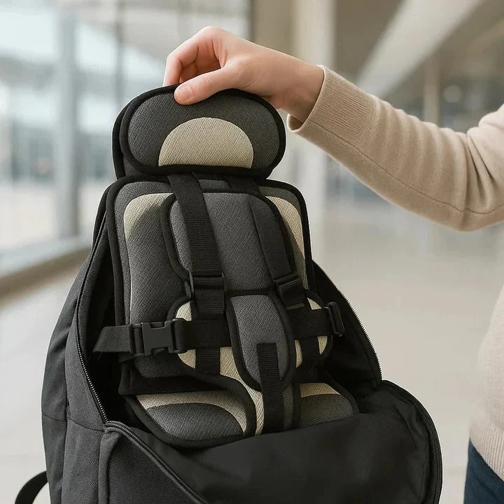 Compact Travel Booster Seat with 5-Point Safety Harness