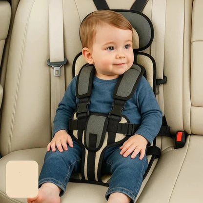 Compact Travel Booster Seat with 5-Point Safety Harness