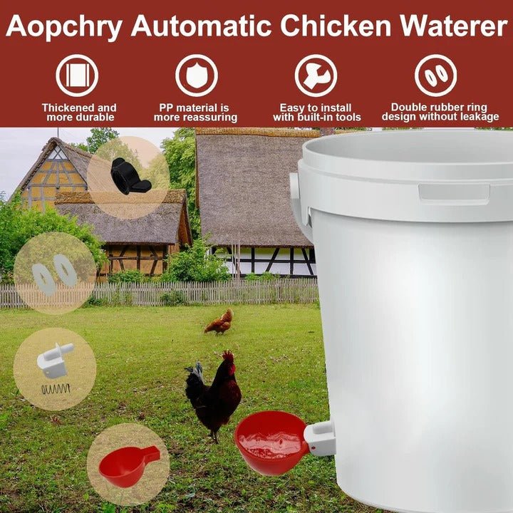 Smart 10-Piece Poultry Hydration System for Farms