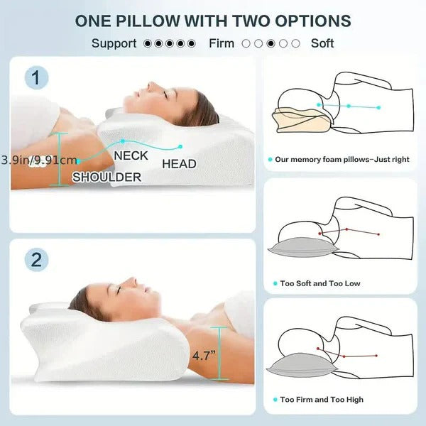 Ergonomic DreamCloud Pillow with Side Support for Ultimate Comfort