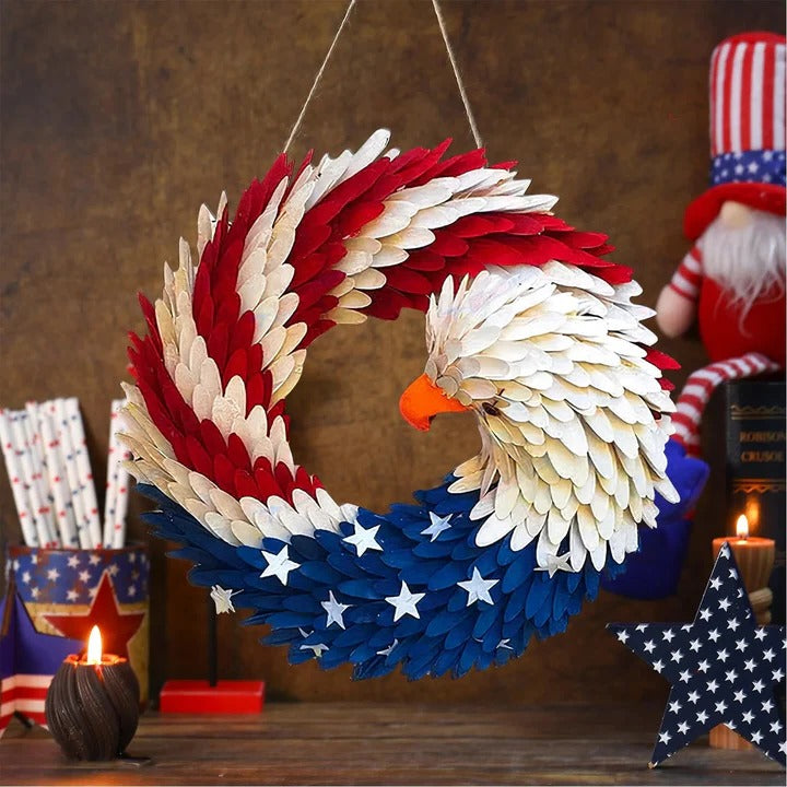Patriotic Eagle Door Sign for Independence Celebrations