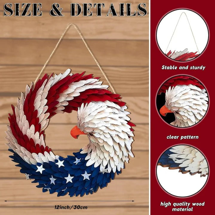 Patriotic Eagle Door Sign for Independence Celebrations