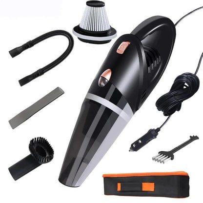 Compact Car Cleaning Vacuum with Flexible Hose & Attachments