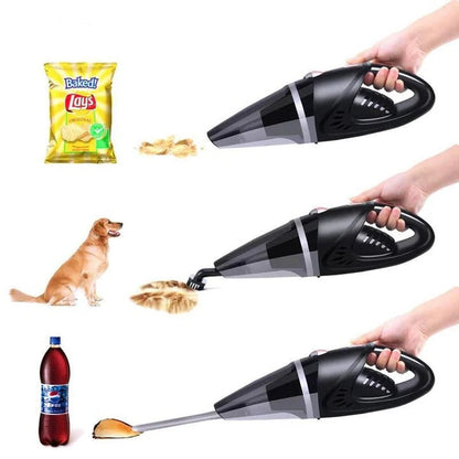 Compact Car Cleaning Vacuum with Flexible Hose & Attachments
