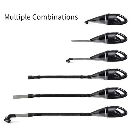 Compact Car Cleaning Vacuum with Flexible Hose & Attachments
