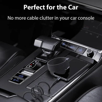 Self-Coiling Magnetic Charging Cable for Hassle-Free Use