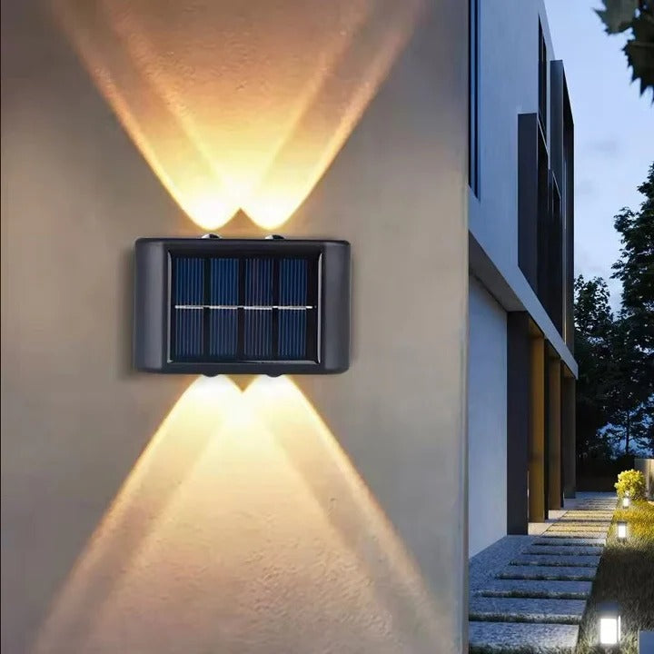 Weatherproof Solar Wall Light with Dusk-to-Dawn Sensor