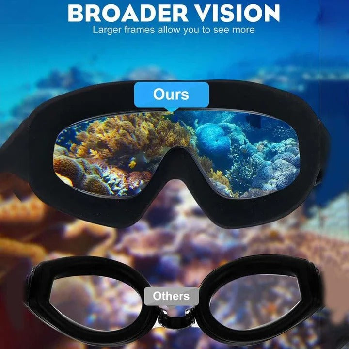 ClearSight Swim Goggles with Enhanced Peripheral Vision