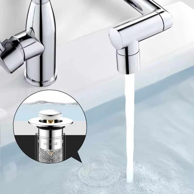 Removable Strainer Basket Sink Stopper with Bounce Press for Standard Drains