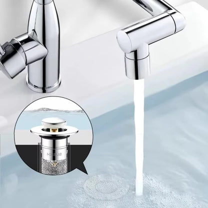 Removable Strainer Basket Sink Stopper with Bounce Press for Standard Drains