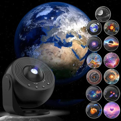Cosmic Dream LED Projector with 13 Space Disks and Whisper-Quiet Rotation