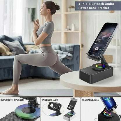 Portable Multi-Function Stand with Bluetooth Speaker & Charger