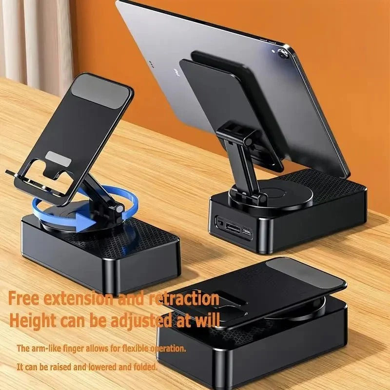 Portable Multi-Function Stand with Bluetooth Speaker & Charger