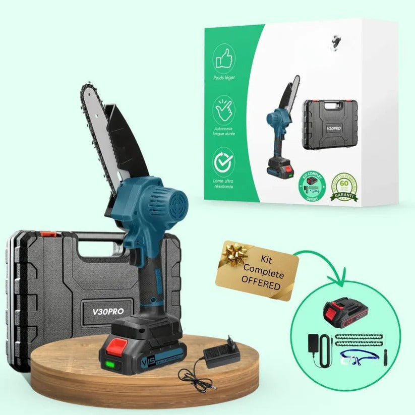 Cordless Lightweight Chainsaw with 1000W Power & 30-Minute Runtime