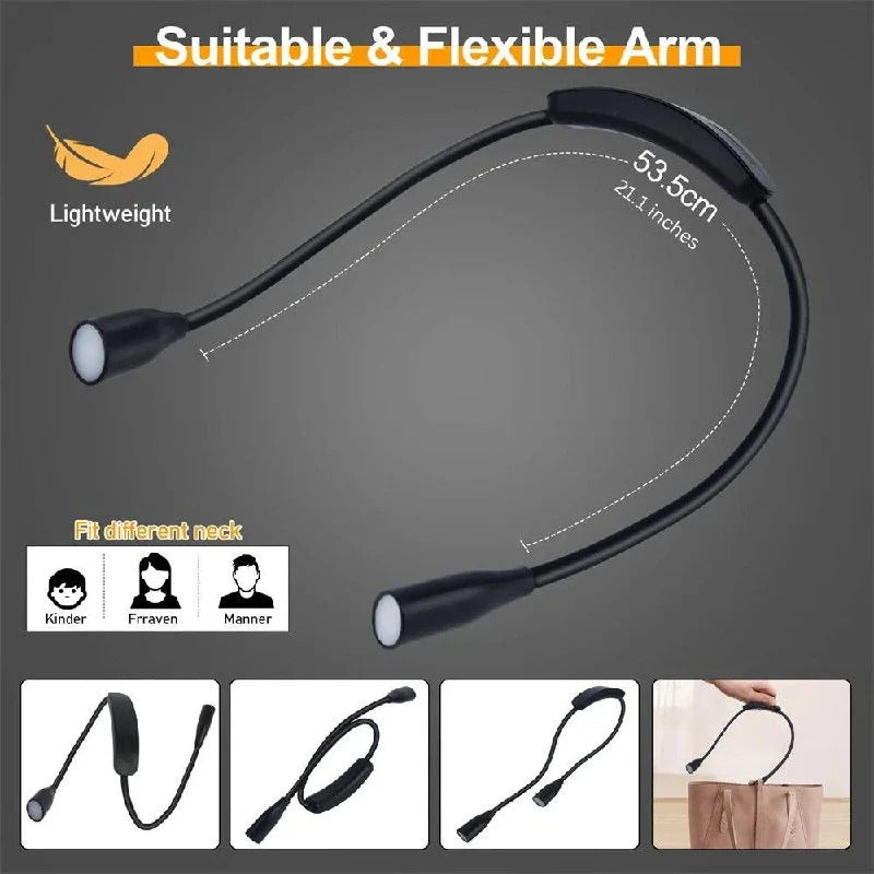 Hands-Free LED Shoulder Light with Flexible Arms and Custom Brightness