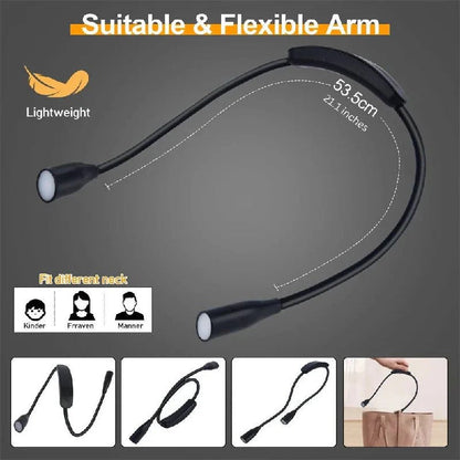 Hands-Free LED Shoulder Light with Flexible Arms and Custom Brightness