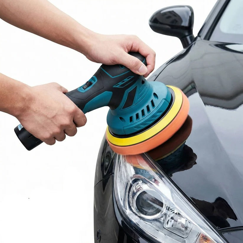 Wireless Car Buffer with Dual Battery Setup and 4 Versatile Pads, 6 Inch