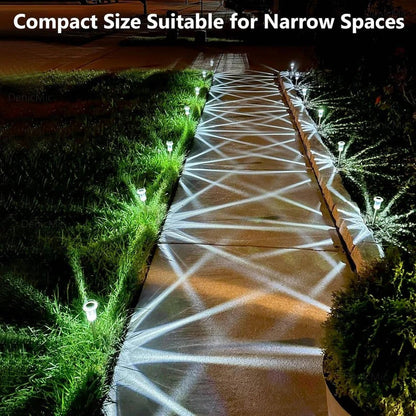10-Pack Solar Garden Lights with Snowflake Projection & Automatic Sensor