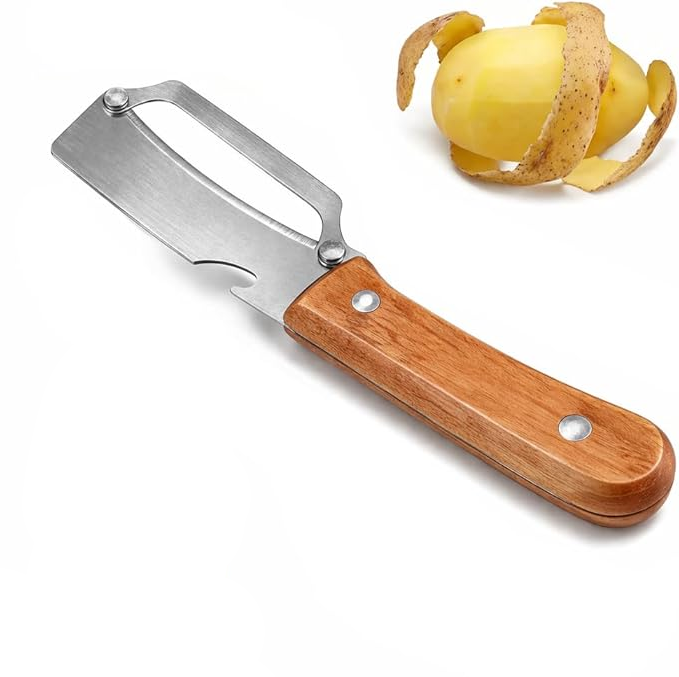 Ergonomic Vegetable Peeler with Versatile Cutting Edges
