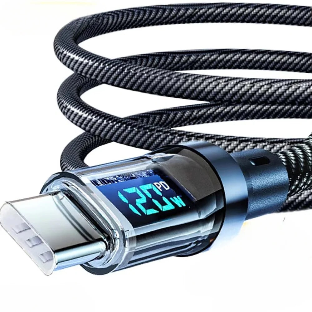 QuickCharge USB Type-C Cable with Power Indicator Display