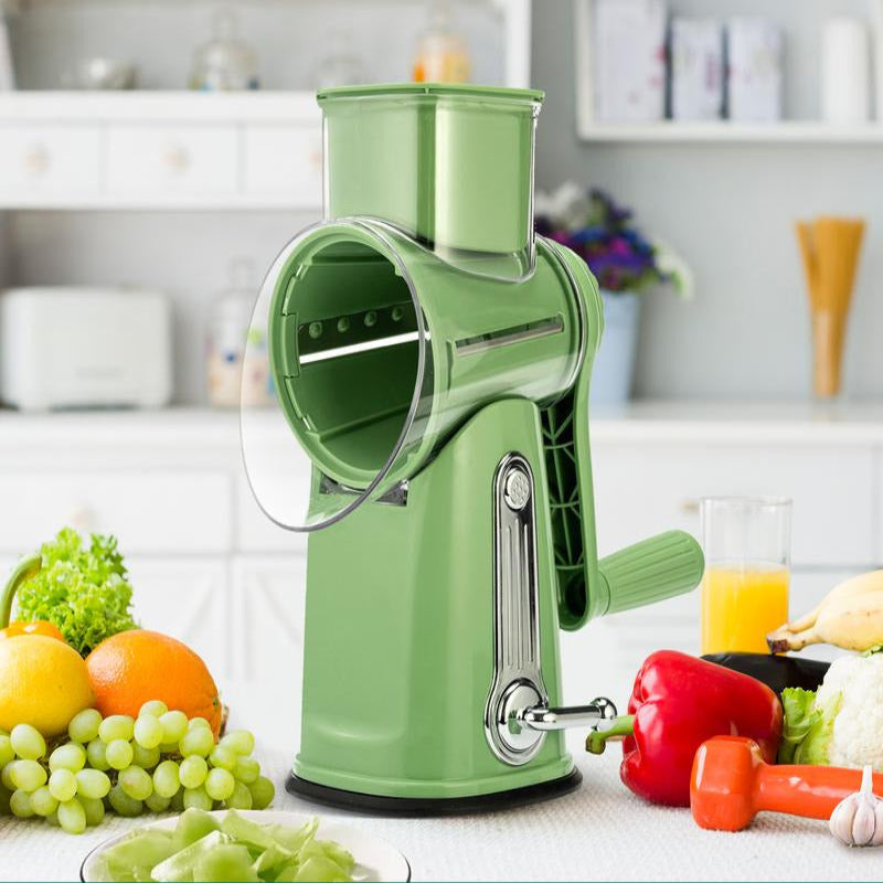 Versatile Kitchen Grater with 5 Easy-Swap Blades and Suction Base