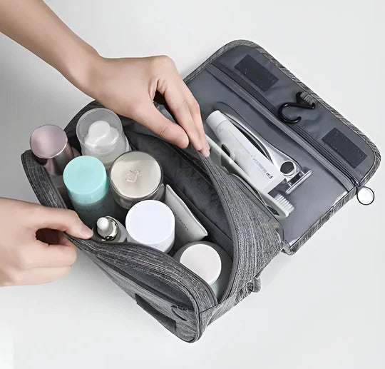 Travel-Friendly Hanging Organizer for Men's Toiletries