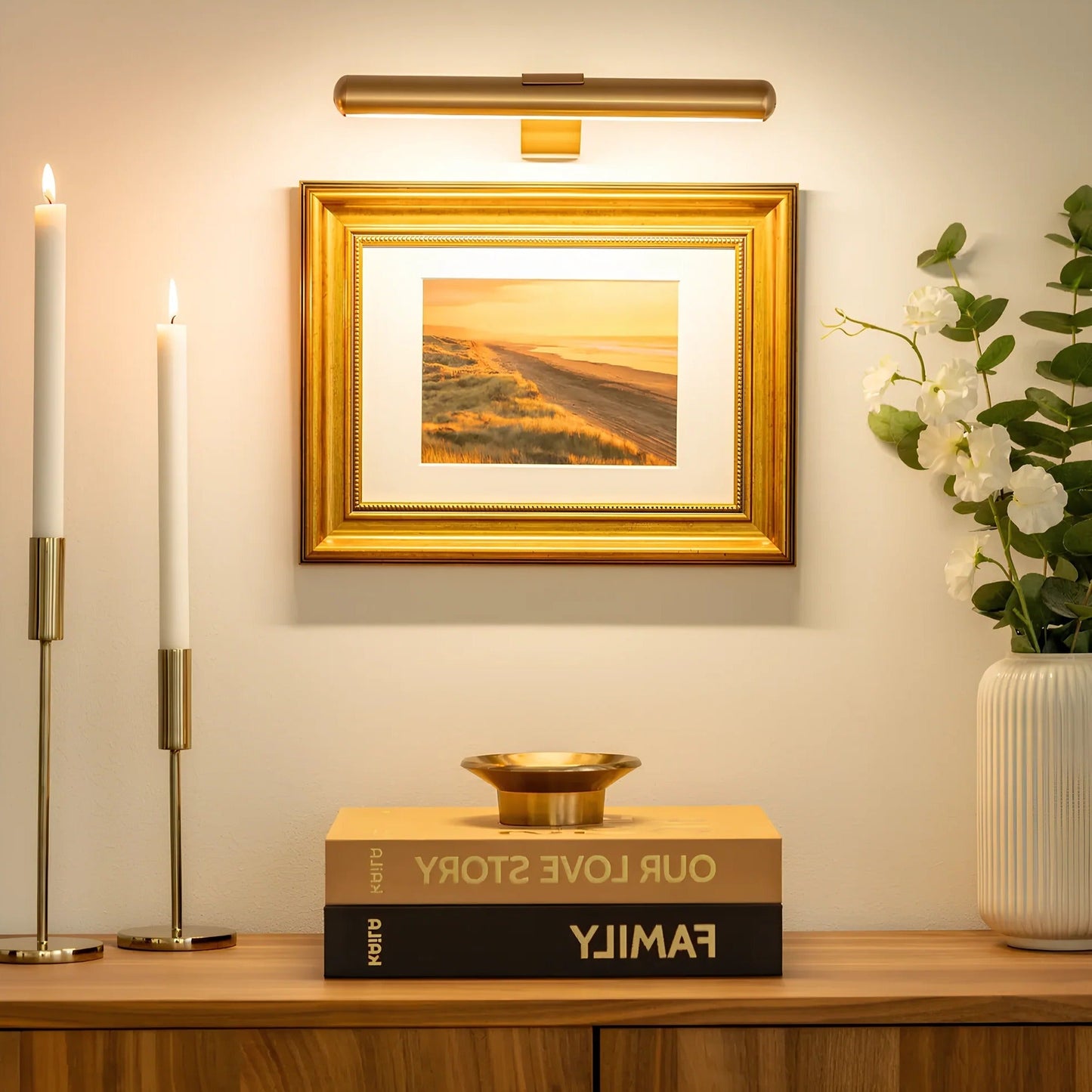 Rechargeable Wireless LED Art Light with 360° Rotating Head and Dimming Feature