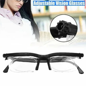 Versatile Vision Glasses with Adjustable Focus Dial