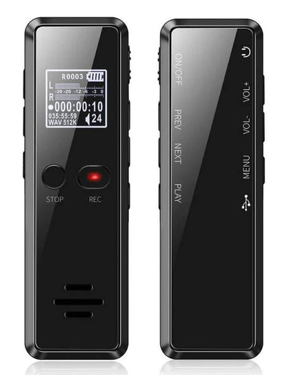 Compact Audio Recorder with Voice Activation and Built-In Playback