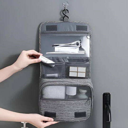 Travel-Friendly Hanging Organizer for Men's Toiletries