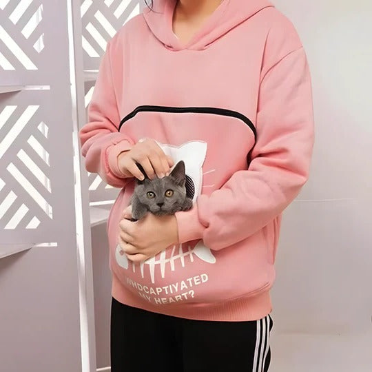 Cozy Hoodie with Front Pocket for Small Pet Comfort