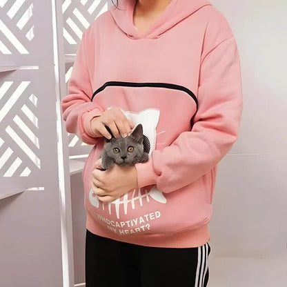 Cozy Hoodie with Front Pocket for Small Pet Comfort