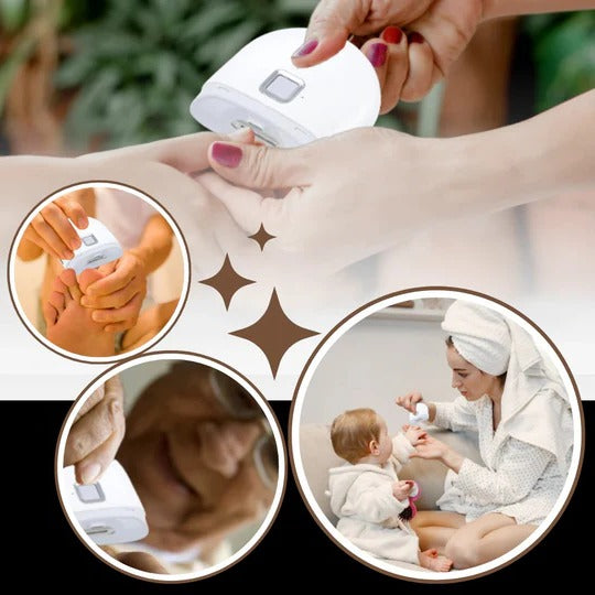 Smart Nail Trimmer with Integrated Grinder and LED Light