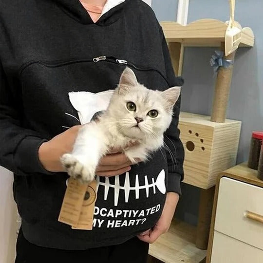 Cozy Hoodie with Front Pocket for Small Pet Comfort