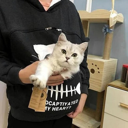 Cozy Hoodie with Front Pocket for Small Pet Comfort