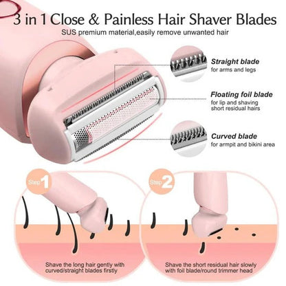 Effortless Women’s Electric Grooming Shaver for All Areas