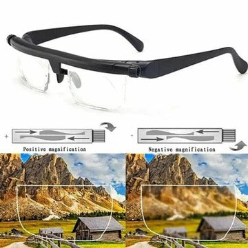 Versatile Vision Glasses with Adjustable Focus Dial